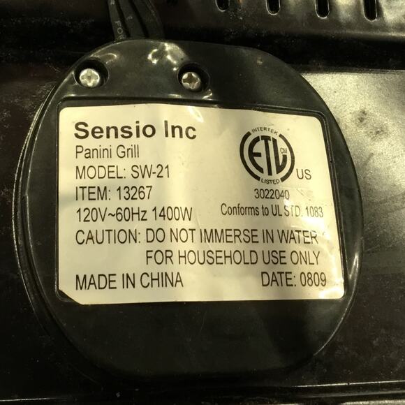 Bella Cucina Artful Food Electric Panini Grill Sandwich Press - Picture 6 of 6